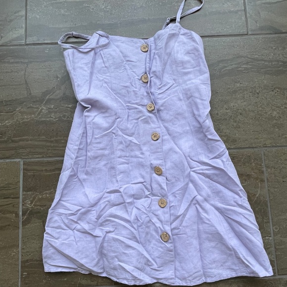 Urban Outfitters Lilac Button Up Dress with Cross Back Detialing - Picture 1 of 1